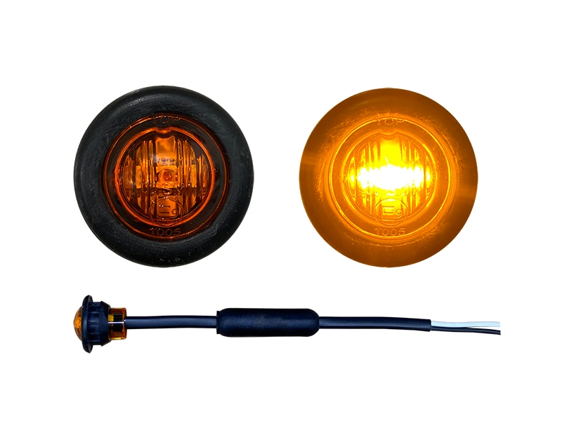 LED Begrenzungsleuchte rund orange 28mm - All Day Led - 12&24 Volt