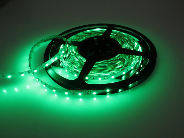 Truck LED strip GREEN - LED strip for 24 volt use - without silicone layer - length 5 meters - EAN: 6090435965986