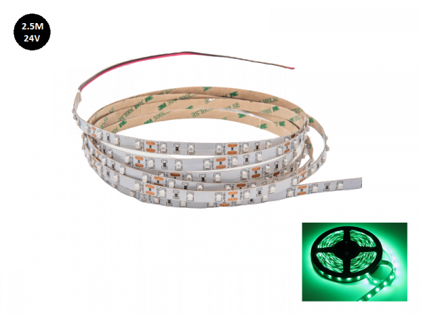 LED Streifen grün 24 Volt LKW 2,5 Meter ohne Silikonschicht IP33 - EAN: 6090443970965