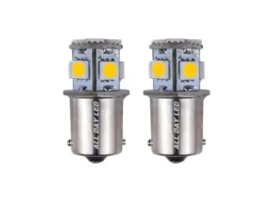 BA15S LED lamp ambergeel - geschikt voor 24 volt gebruikt - interieurverlichting voor vrachtwagen, camper en meer - met 8 SMD LED's - EAN: 7448150290200