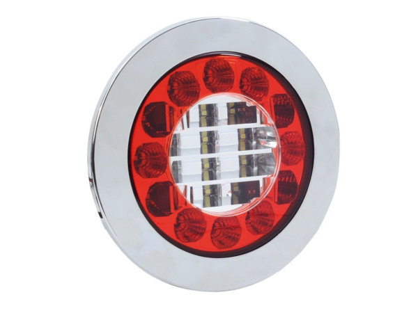 Strands RED EYE 3 kamer LED achterlicht - rond LED achterlicht met knipperlichtfunctie - voor 12 en 24 volt - EAN: 7323030003609