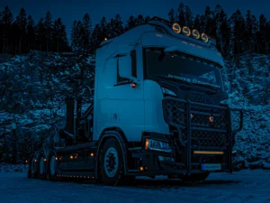 Scania met WAŚ LED unit oranje - geschikt voor Deense breedtelamp - Strands Viking model - EAN: 5901323106637