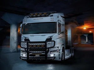 Scania Next Gen Truck mit LED Scheinwerfer ab Strands - LED Lampe mit dunklem Glas - EAN: 7350133810308