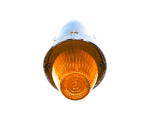 Nedking LED torpedo toplamp chroom met oranje kap - Amerikaanse vrachtwagen verlichting met chrome behuizing - geschikt voor 24 volt - EAN: 6090541721735