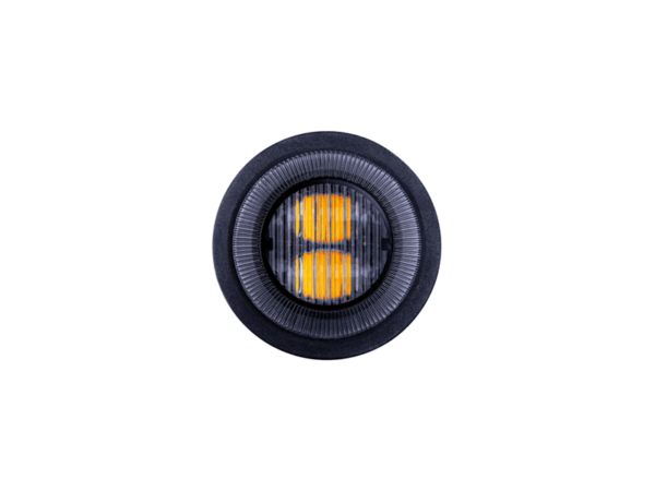 Strands Dark Knight Gloria inbouw flitser met donker glas in kleur ORANJE - LED waarschuwingslamp voor 12 en 24 volt gebruik - Strands 850419 - EAN: 7350133816621