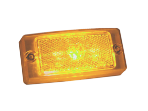 M-LED classic markeringslamp ORANJE met HELDER GLAS - FULL LED bloklamp voor bijvoorbeeld een lichtlat of side skirt voor auto, bestelwagen, vrachtwagen en meer - met ECE R148 en ECE R150 keurmerk - markeringslamp voor 12 en 24 volt gebruik - vervangt Hella 2PS 004 361-001 en 2PS 002 727-001 - M-LED ZM366