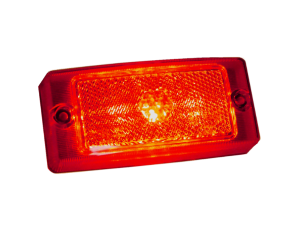 M-LED classic markeringslamp ROOD - FULL LED bloklamp voor bijvoorbeeld een lichtlat of side skirt voor auto, bestelwagen, vrachtwagen en meer - met ECE R148 en ECE R150 keurmerk - markeringslamp voor 12 en 24 volt gebruik - vervangt Hella 2TM 004 361-021 - M-LED ZM367