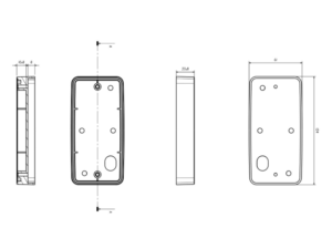 Dimensions of the ADL20384 - suitable for M-LED classic marker lamp but also for the Hella block lamp - M-LED ZM384