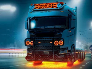 Scania Next Gen-Lkw mit verschiedenen Arten von LED-Beleuchtung der Marke Strands – EAN: 7323030191603