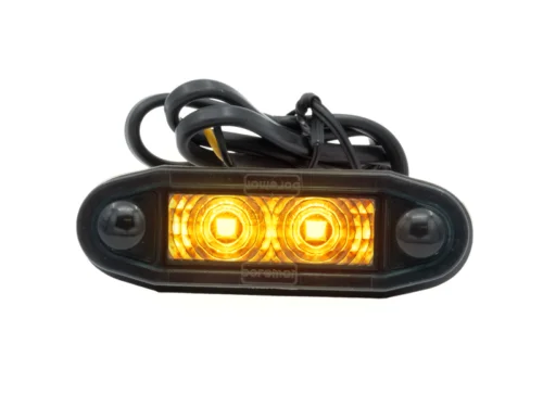 Boreman LED markeringslamp oranje easy fit met smoke glas - contourverlichting die geschikt is voor 12 en 24 volt gebruik - BOREMAN 1001-4500-A-SMK - auto, aanhanger, camper, vrachtwagen, shovel en meer - EAN: 5391528111497