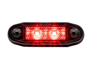 Boreman LED marker lamp red easy fit with smoke glass - contour lighting suitable for 12 and 24 volt use - BOREMAN 1001-4500-R-SMK - car, trailer, camper, truck, shovel and more - EAN: 5391528111510