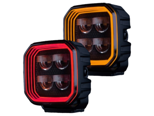 Strands FOR9T No-Glare LED werklamp 78W - werklamp met standlicht in kleur ROOD en ORANJE - geschikt voor 12 en 24 volt gebruik - lichtopbrengst 3220 lumen - voor auto, vrachtwagen, camper, aanhanger en meer - Strands 809260 - EAN: 7350133816911