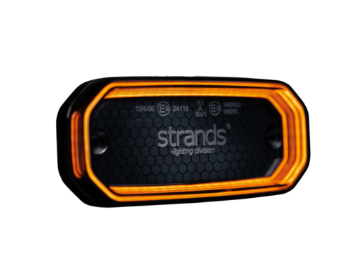 Strands FOR9T Scale Positionsleuchte orange – Markierungsleuchte des neuen Modells, Lieferung mit 5,0 Meter Kabel – einfache Installation garantiert – für PKW, LKW, Wohnmobil, Anhänger und mehr – Strands 850452 – EAN: 7323030191719