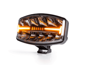 Tralert Atlas 320+ LED verstraler met WIT en ORANJE LED standlicht en flitser - geschikt voor 12 & 24 volt gebruik - 1 LUX op 340 meter - met polycarbonaat lens - ECE R148 - ECE R149 - ECE R65 - ECE R10 / CISPR 25 Class 3 - EAN: 8720364581923