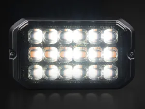 Strands Dark Knight 18 LED Blitz DUAL COLOR - Warnleuchte mit ECE R65 Gütezeichen - - Strands 850462 - Strands DARK KNIGHT STROBE LIGHT DUO 18 LED - geeignet für 12 und 24 Volt - EAN: 7323030192273