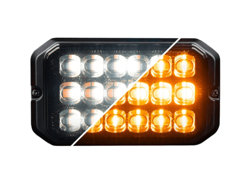 Strands Dark Knight 18 LED strobe DUAL COLOR - warning lamp with ECE R65 approval mark - - Strands 850462 - Strands DARK KNIGHT STROBE LIGHT DUO 18 LED - suitable for 12 and 24 volts - EAN: 7323030192273